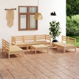 Cumpara ieftin Set mobilier de grădină, 8 piese, lemn masiv de pin