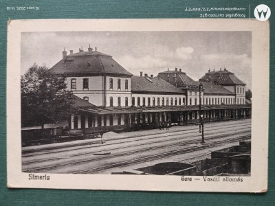 Superba carte postala , interesanta Gara Simeria , oras Simeria foto