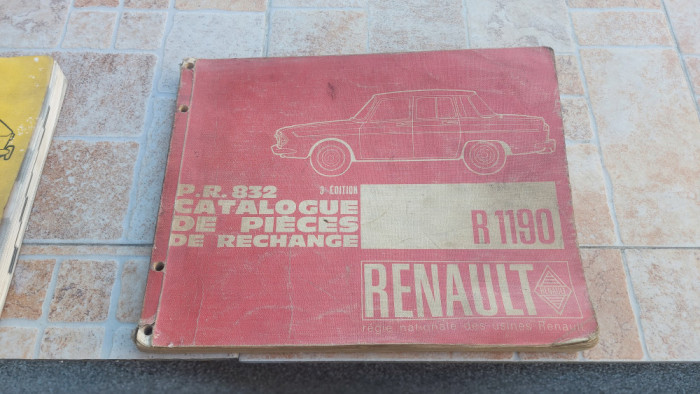 Manual reparație piese Renault R10 1967 vintage