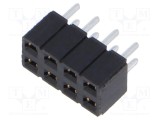 Conector mamă PIN 8 2,54mm gold flash THT SAMTEC
