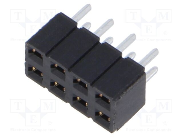Conector mamă PIN 8 2,54mm gold flash THT SAMTEC