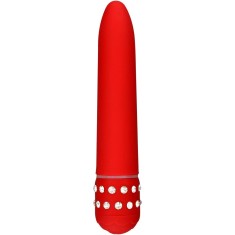 Vibrator Diamond Superbe, cu strasuri, rosu
