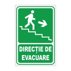 Indicator Direcție de evacuare dreapta cu scară