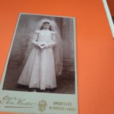 Cumpara ieftin FOTO MIREASA ANII 1900 VECHI PE CARTON GROS 10 7 CM DE COLECTIE RARA!