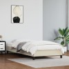 VidaXL Cadru de pat, crem, 90x200 cm, piele ecologică