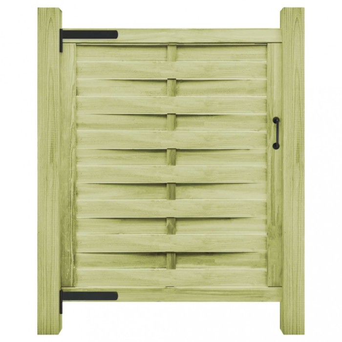 vidaXL Poartă de grădină, 100x125 cm, lemn de pin tratat verde