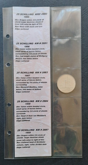 25 Schilling &quot;Mariazell&quot; 1957, Austria, in folie numismatica - A 3225