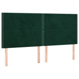 Cumpara ieftin Tablie de pat verde inchis 200x5x118/128 cm catifea