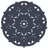 Cumpara ieftin Sticker decorativ, Mandala, Albastru, 60 cm, 7284ST-2, Oem