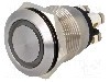 Intrerupator anti-vandalism, OFF-(ON), &Oslash;19mm, BULGIN, MPI002/TERM/D1