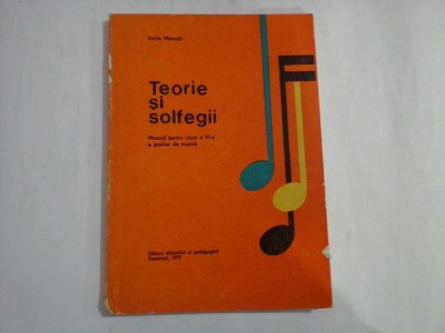 TEORIE SI SOLFEGII - VASILE MEREUTA foto