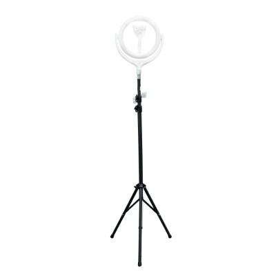 Lampa circulara cu trepied, Led F-539A, USB, suport telefon foto