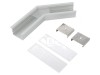 Conector 135&deg; Argintiu Aluminiu Anodat VARIO30-07
