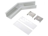 Conector 135&deg; Argintiu Aluminiu Anodat VARIO30-07