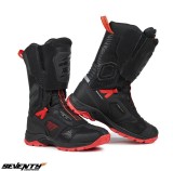 Cumpara ieftin Ghete (cizme) pentru scuter - motocicleta Adventure (Touring) Unisex Seventy model SD-BA6 Stelvio culoare: negru/rosu Negru/rosu 39
