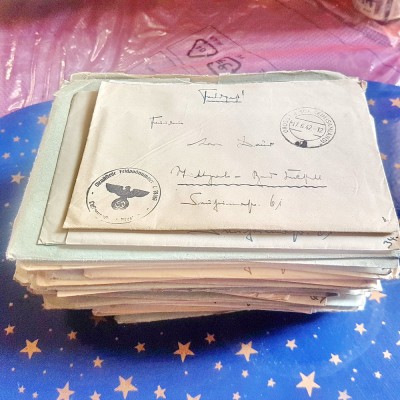 E826-ww2-I-Lot 85 bucati plicuri cu scrisori Feldpost 1942 stampile militare. foto