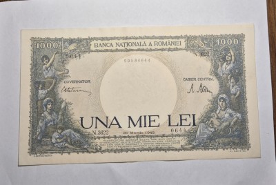 1000 lei 1945 UNC foto