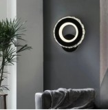Aplica Led Moderna, Finisaj Negru Si Crom, 24W, Lumina Reglabila 3000K-6500K