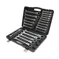 Set 22 chei combinate cu clichet articulate CrV 6-32mm Breckner Germany