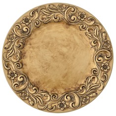 Platou plastic Antique Golden Flowers 33 cm