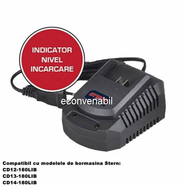 Statie Incarcare Rapida Acumulator 18V Bormasina Stern CHACD13180LIB Statie Incarcare Rapida Acumulator 18V Bormasina Stern CHACD13180LIB