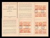 1959 Exil Romania - Set 3 carnete Instaurarea terorii comuniste, varietati cu cate 2 triptice supratiparite
