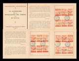 1959 Exil Romania - Set 3 carnete Instaurarea terorii comuniste, varietati cu cate 2 triptice supratiparite