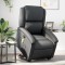vidaXL Fotoliu rabatabil cu ridicare, negru, piele naturală 3204266