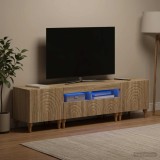 Cumpara ieftin Set de 3 piese pentru TV cu LED Stejar Sonoma Lemn prelucrat