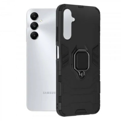 Husa Samsung Galaxy A05s Antisoc cu Inel Negru Techsuit SS foto