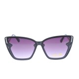 Ochelari de soare negri cu brate aurii si protectie UV 400