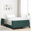 VidaXL Cadru de pat Verde &icirc;nchis, verde și alb 120 x 200 cm Catifea 3399057