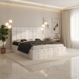 Pat Tapitat Titan Alb Catifea Premium Trimite mesaj