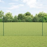 VidaXL Gard din Plasă Sudată cu 5 Posturi U Verde 1.6x10 m Oțel
