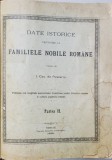 DATE ISTORICE PRIVITOARE LA FAMILIILE NOBILE ROMANE de I. CAV. DE PUSCARIU, PARTEA A II A - SIBIU, 1895