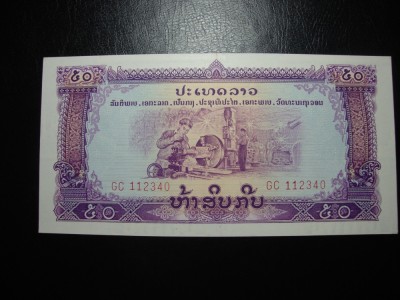 LAOS 50 KIP 1968 UNC foto