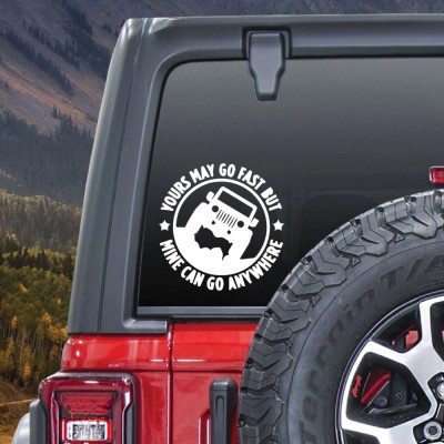 Sticker autoadeziv pentru vehicule Off Road, model &amp;quot;You Can Go Fast&amp;quot;, foto