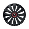 Set 4 Capace Roti pentru Mercedes, model Trend Black Cu Inel Rosu, R15