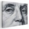 Tablou Benjamin Franklin pe bancnota de o suta de dolari, gri 1727 Tablou canvas pe panza CU RAMA 60x90 cm