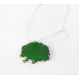 Decoratiune Craciun - Ceramic Hedgehog on String, green | Drescher