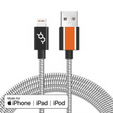 Cablu incarcare si transfer date pentru iPhone din otel