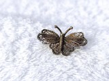 Argint BROSA FLUTURE in filigran VECHE manopera EXCEPTIONALA de efect SPLENDIDA
