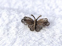 argint BROSA FLUTURE in filigran VECHE manopera EXCEPTIONALA de efect SPLENDIDA