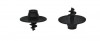 Set Fixare Covorase Auto Surub Rotund - Cleme Presuri Podea Mocheta Audi VW Skoda Seat - 2 Buc Negru