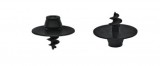 Set Fixare Covorase Auto Surub Rotund - Cleme Presuri Podea Mocheta Audi VW Skoda Seat - 2 Buc Negru