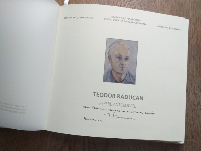 TEODOR RADUCAN , REPERE ANTOLOGICE , 2010, DUBLA SEMNATURA, DEDICATIE