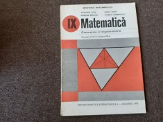 MATEMATICA GEOMETRIE SI TRIGONOMETRIE Manual pentru clasa a IX-a - Augustin Cota 1993