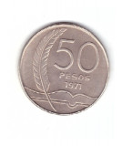 Moneda Uruguay 50 pesos 1971, stare foarte buna, curata, America Centrala si de Sud, Cupru-Nichel