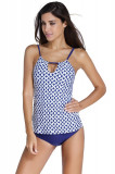 SW1442-44 Costum de baie stil tankini cu top colorat si chilot normal, XXL