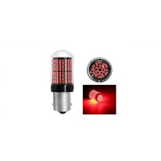 Bec LED Canbus 1156/BA15S P21W 3014, 144 LED-uri pentru Frana, Pozitie spate, Semnal, Marsarier sau Lumini de zi